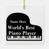 Der beste Piano-Spieler der Welt Keramikornament (Rückseite)