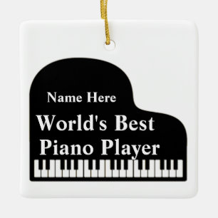 Der beste Piano-Spieler der Welt Keramikornament