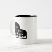 Der beste Piano-Spieler der Welt Zweifarbige Tasse (Vorderseite Links)