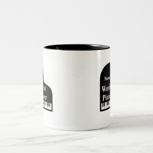Der beste Piano-Spieler der Welt Zweifarbige Tasse (Mittel)