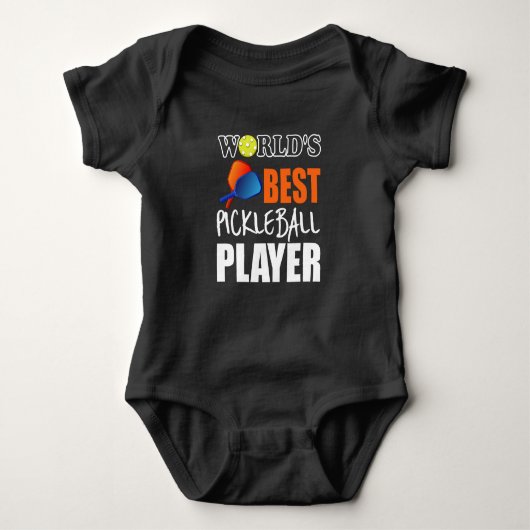 Der beste Pickleball-Spieler der Welt Funny Pickle Baby Strampler (Vorderseite)