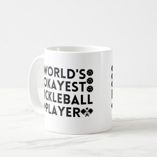 Der beste Pickleball-Spieler der Welt Kaffeetasse (Vorderseite Links)