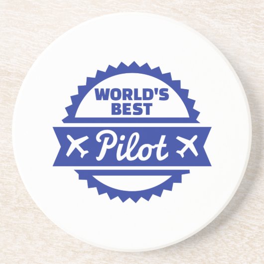 Der beste Pilot der Welt Getränkeuntersetzer (Vorne)
