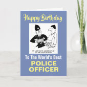Der beste Polizeibeamte der Welt - Happy Birthday Karte (Vorderseite)