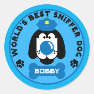 Der beste Polizeihund der Welt Runder Aufkleber
