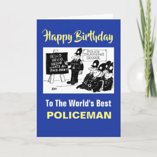 Der beste Polizist des Wortes - Glücklicher Geburt Karte