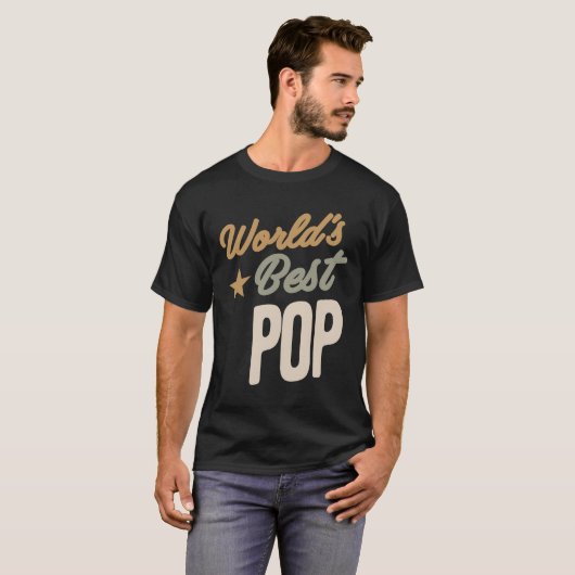 Der beste Pop der Welt - Geschenke von Vater und G T-Shirt (Vorne ganz)