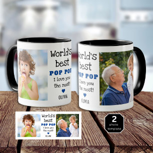 Der beste Pop Pop I Liebe Sie die meisten 2 Foto T Tasse