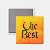 Der beste quadratische Magnet (Vorderseite/Rückseite)