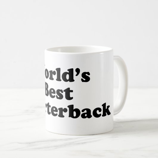 Der beste Quarterback der Welt Kaffeetasse (VorderseiteRechts)