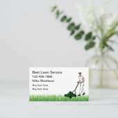 Der beste Rasen-Service in der Nachbarschaft Visitenkarte (Stehend Vorderseite)