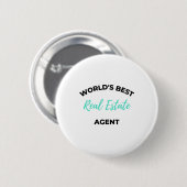 Der beste Real Anwesen Agent der Welt 2 Button (Vorne & Hinten)
