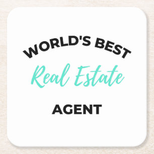 Der beste Real Anwesen Agent der Welt 2 Rechteckiger Pappuntersetzer