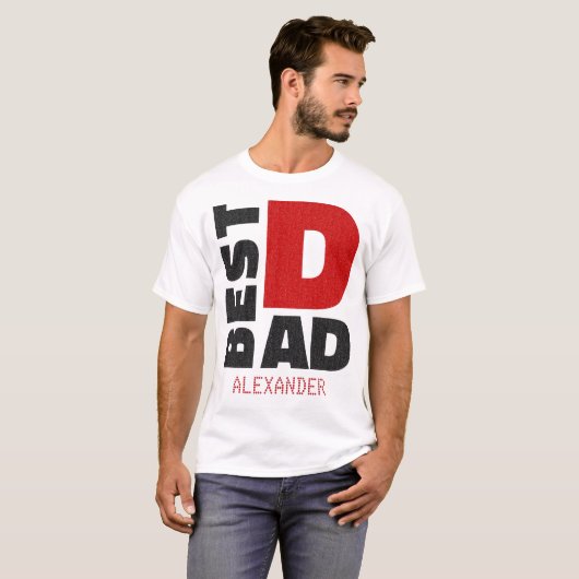 Der beste Red Black Glitzer-Name für den Vater T-Shirt (Vorne ganz)