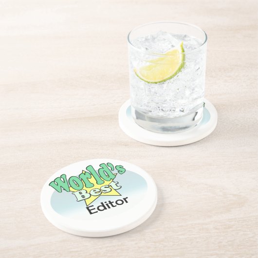 Der beste Redakteur der Welt Getränkeuntersetzer (Seite)