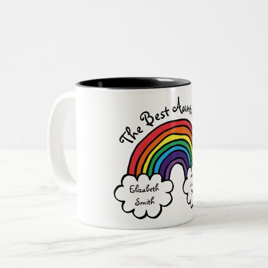 Der beste Regenbogen aller Zeiten Zweifarbige Tasse (Vorderseite Links)