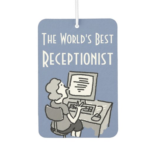Der beste Rezeptionist der Welt Autolufterfrischer (Vorderseite)