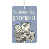 Der beste Rezeptionist der Welt Autolufterfrischer (Rückseite)