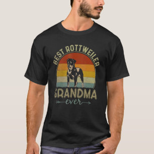 Der beste Rottweiler Hund Oma je Retro Mutter Da T-Shirt