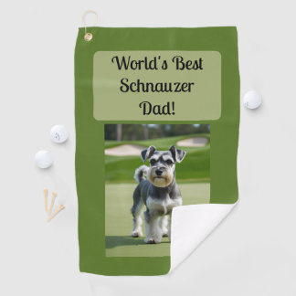 Der beste Schnauzer-Vater der Welt! Golfhandtuch