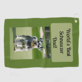 Der beste Schnauzer-Vater der Welt! Golfhandtuch (Horizontal)