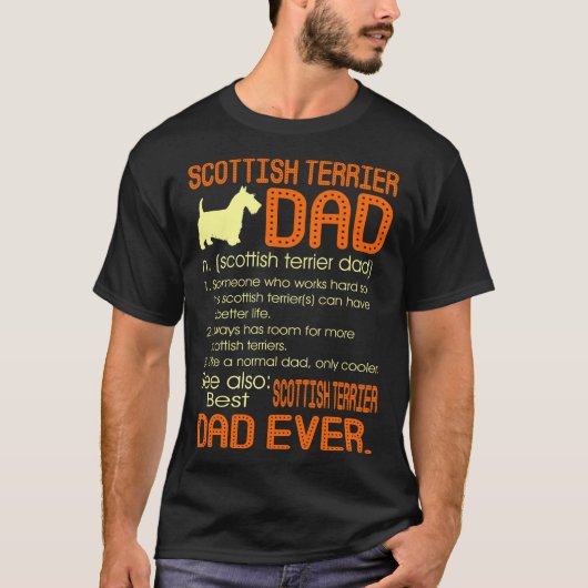 Der beste schottische Terrier Vater je Väter Vater T-Shirt (Vorderseite)