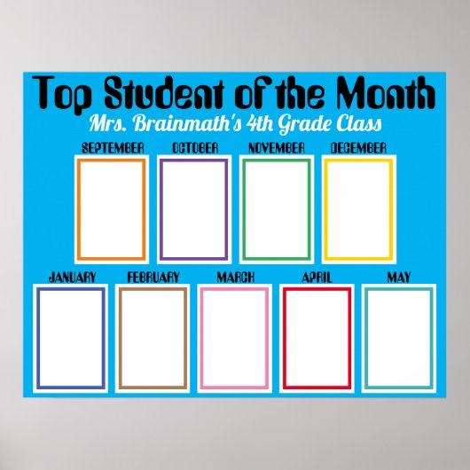 Der beste Schüler im Foto des Monats Poster (Vorne)