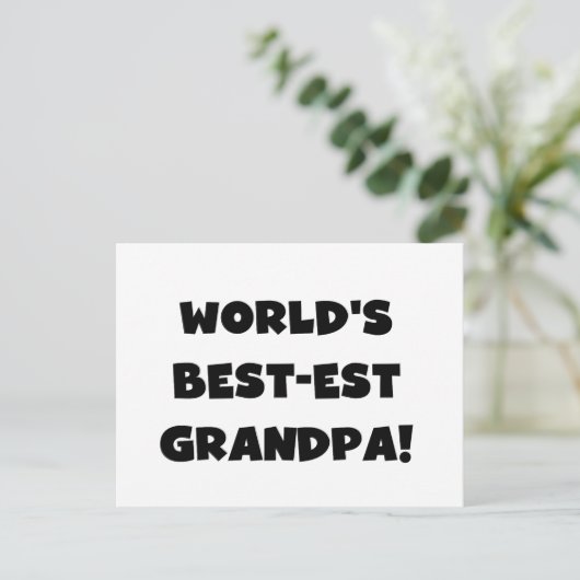 Der beste Schwarz- oder Weißtext der Welt Postkarte (Stehend Vorderseite)