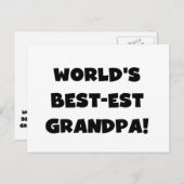 Der beste Schwarz- oder Weißtext der Welt Postkarte (Vorne/Hinten)