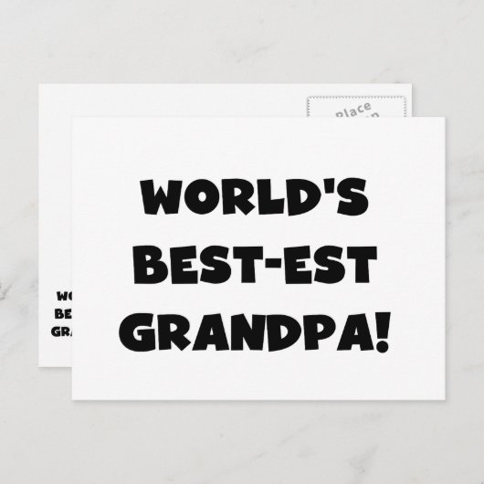 Der beste Schwarz- oder Weißtext der Welt Postkarte (Vorne/Hinten)