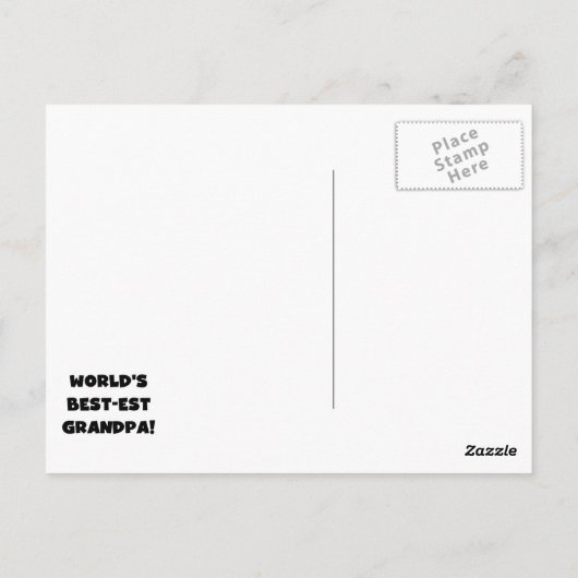 Der beste Schwarz- oder Weißtext der Welt Postkarte (Rückseite)