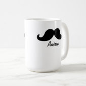 DER BESTE SCHWARZE SCHNURRBART PERSONALISIERT KAFFEETASSE (VorderseiteRechts)