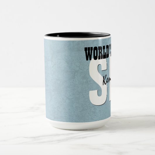 Der beste SCHWIEGERSOHN der Welt blauer Tasse (Zentrum)