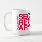 Der beste Sekretär Coffee Mug der Welt Kaffeetasse (Links)