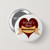 Der beste Sekretär der Welt Button (Vorne & Hinten)
