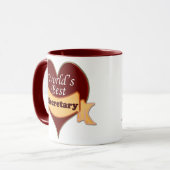 Der beste Sekretär der Welt Tasse (Vorderseite Links)