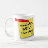 Der beste Sekretär Post der Welt Kaffeetasse (Links)