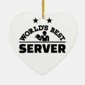 Der beste Server der Welt Keramikornament (Vorne)