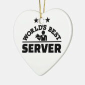 Der beste Server der Welt Keramikornament (Links)