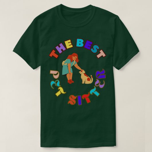 Der beste Sitzplatz für Haustiere Sitter Cat Sitte T-Shirt (Design vorne)