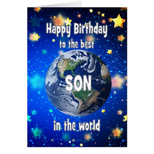 Der beste Sohn der Welt zum Geburtstag (Vorne)