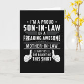 Der beste Sohn im Jura Son Freaking Proud Geschenk Karte (Gelbe Blume)