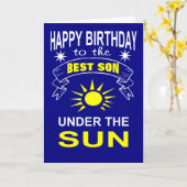 Der beste Sohn unter der Sonne Geburtstag Karte (Gelbe Blume)