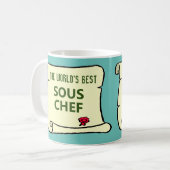 Der beste Sous-Chef der Welt. Kaffeetasse (Vorderseite Links)