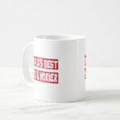 Der beste Sozialarbeiter der Welt Kaffeetasse (Vorderseite Links)