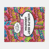 Der beste Spaß für Großmutter pink Fleecedecke (Vorderseite (Horizontal))