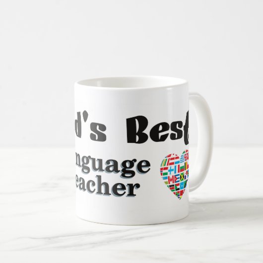Der beste Sprachlehrer der Welt Kaffeetasse (VorderseiteRechts)