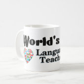 Der beste Sprachlehrer der Welt Kaffeetasse (Vorderseite Links)