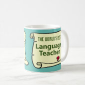 Der beste Sprachlehrer der Welt. Kaffeetasse (VorderseiteRechts)