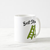 Der beste Stepdad lustige Pun Cartoon Vatertag Kaffeetasse (VorderseiteRechts)